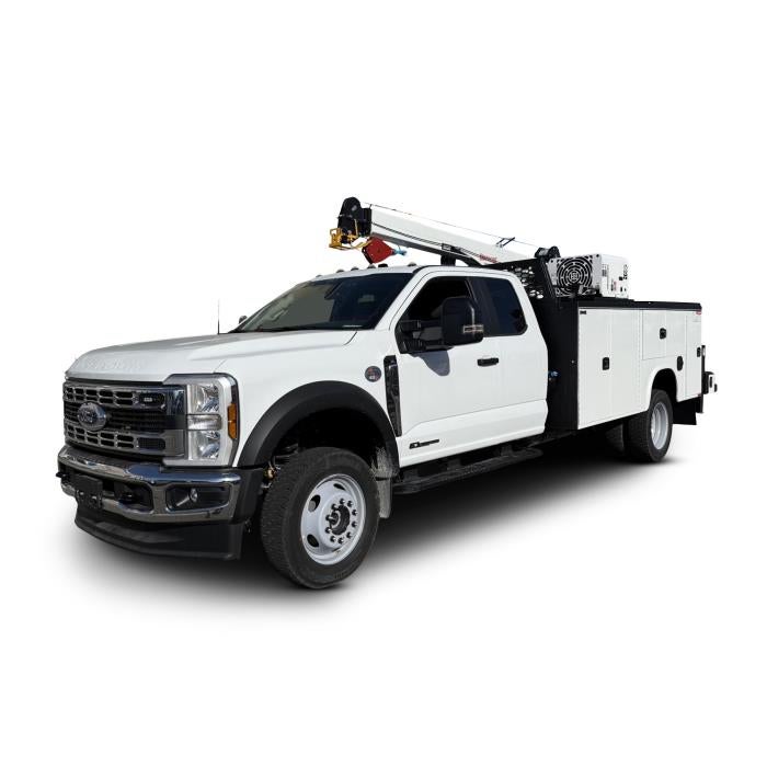 2026 Ford F-550 XLT in Oxford White — front three-quarter view