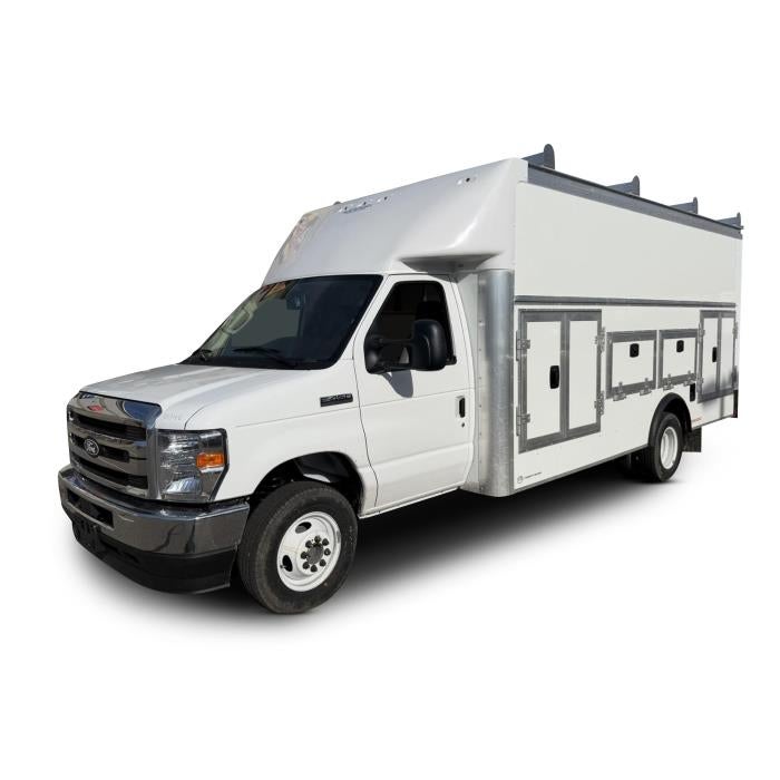 2026 Ford E-450 Standard in Oxford White — front three-quarter view
