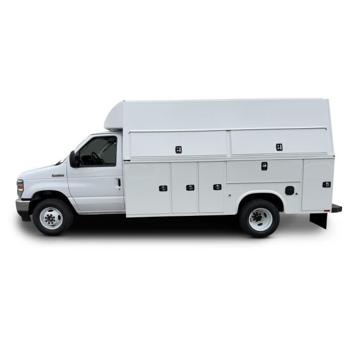 2027 Ford E-450 Standard in Oxford White — front three-quarter view