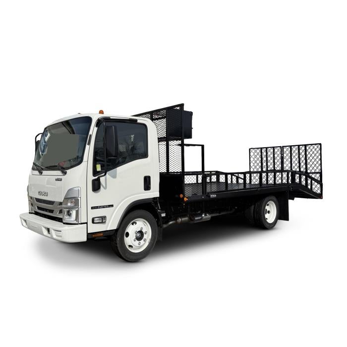 2026 Isuzu NPR-HD Base in White — front three-quarter view